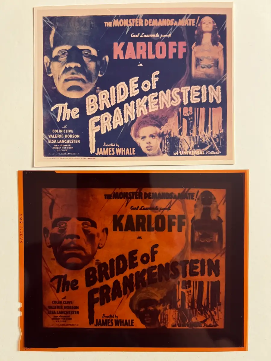 Bride of Frankenstein 4"x5" Negative