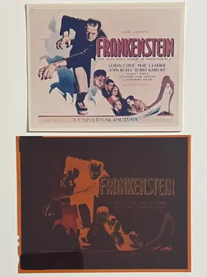 Frankenstein 4"x5" Negative of Title Card image 1