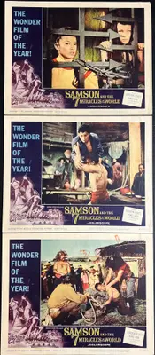 Samson and the 7 Miracles of the World Lobby Card Lot of 3 image 1