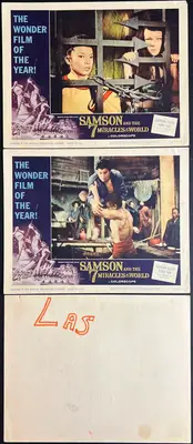 Samson and the 7 Miracles of the World Lobby Card Lot of 3 image 2