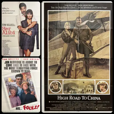 High Road to China, Folks!, Her Alibi One Sheets Lot of 3 image 1
