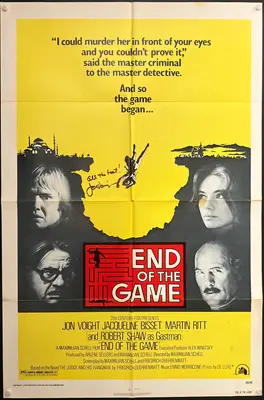 The End of the Game One Sheet SIGNED by John Voight image 1