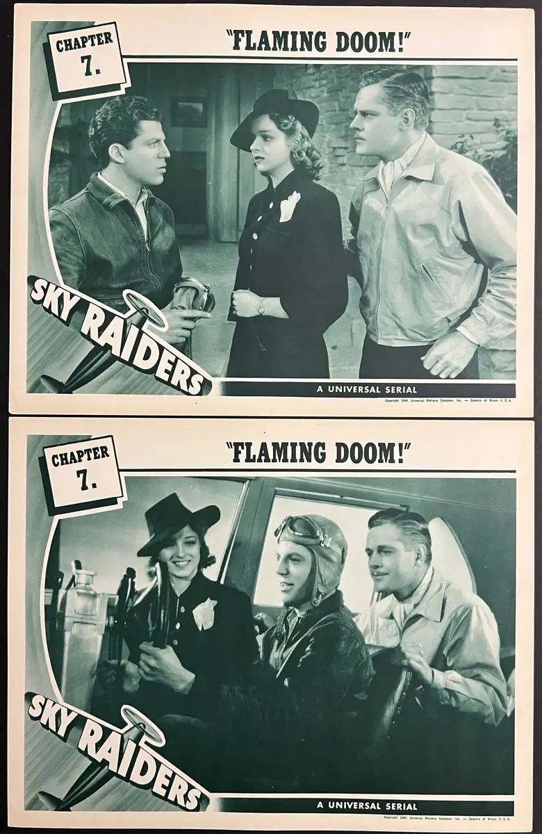 Sky Raiders Lobby Card lot of 2