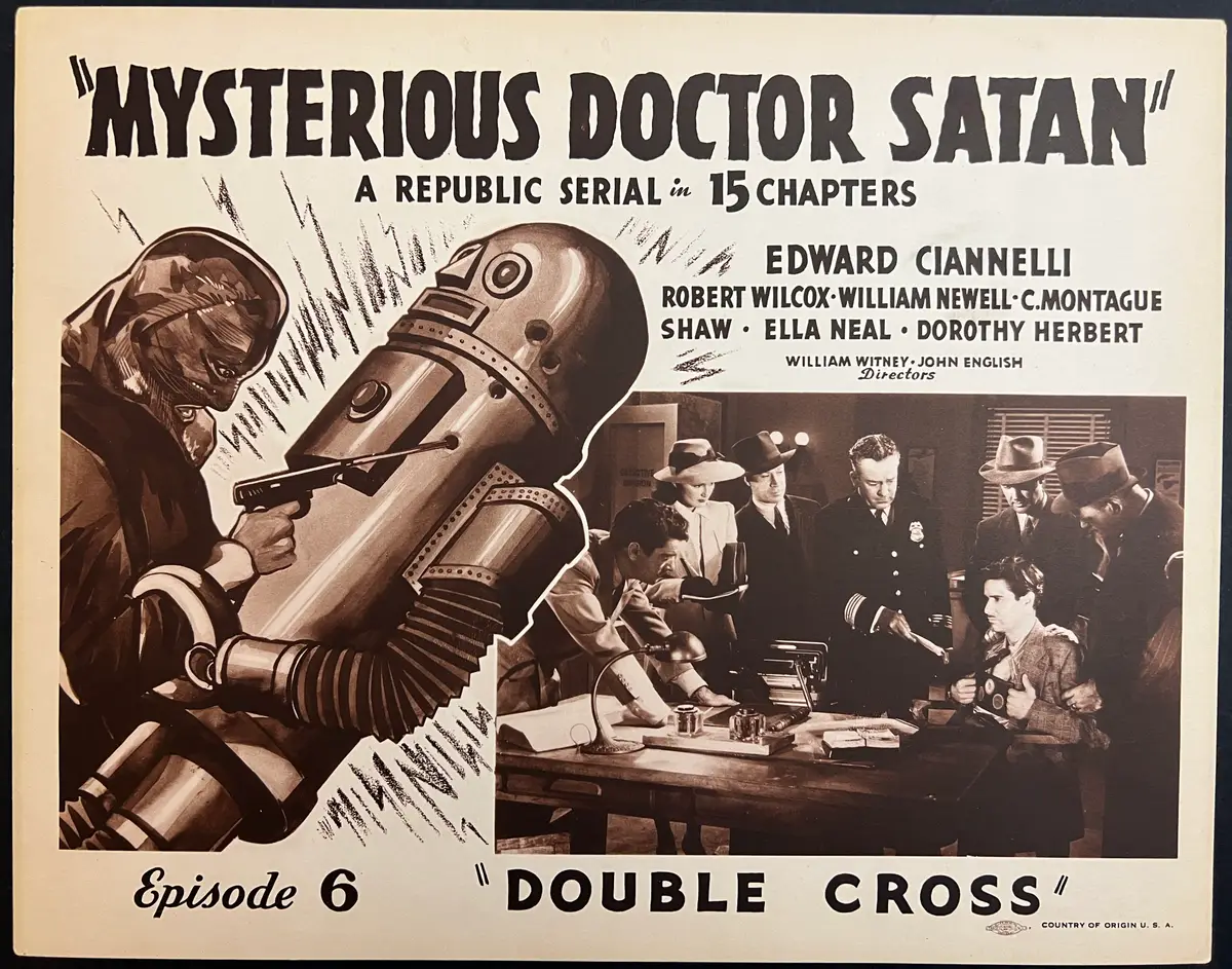 Mysterious Doctor Satan Title Lobby Card Episode 6 Double Cross