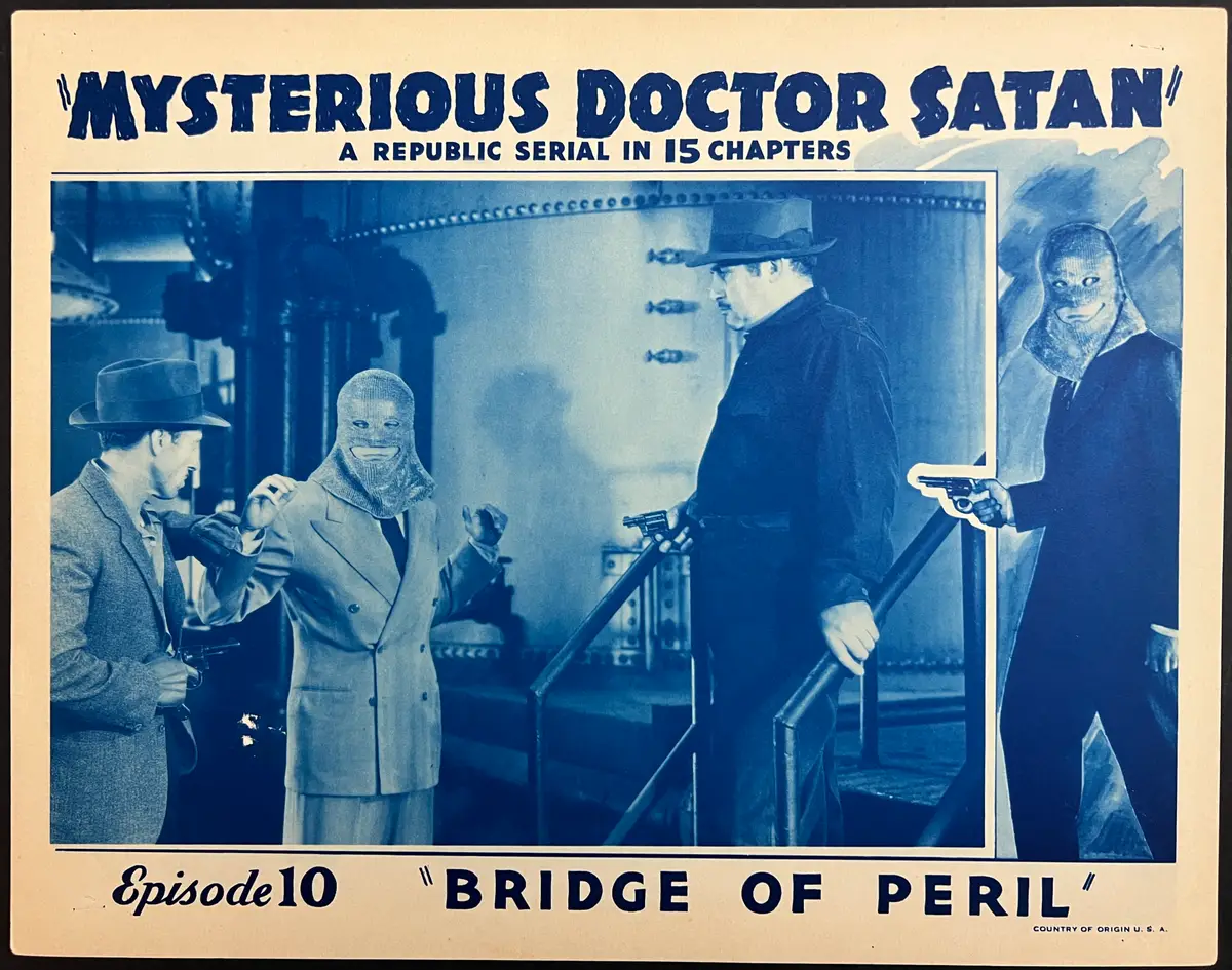 Mysterious Doctor Satan Lobby Card Episode 10 Bridge of Peril