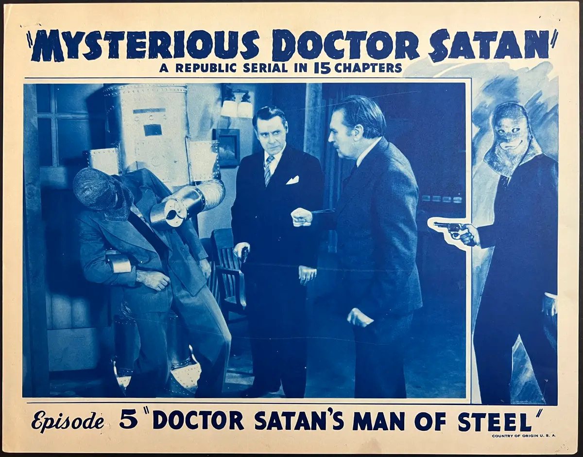Mysterious Doctor Satan Lobby Card Episode 5 Doctor Satan's Man of Steel