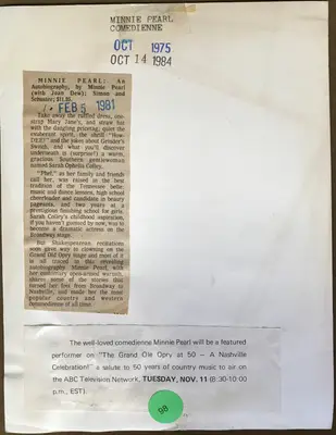 Minnie Pearl T.V. Portrait Still  image 2