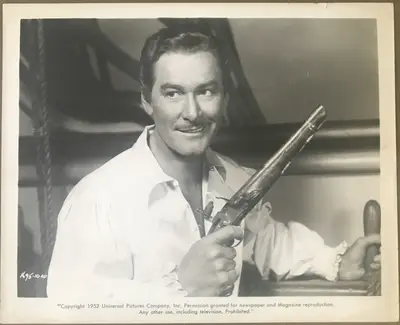 Against All Flags Errol Flynn Lot of 2 Portrait Stills image 1
