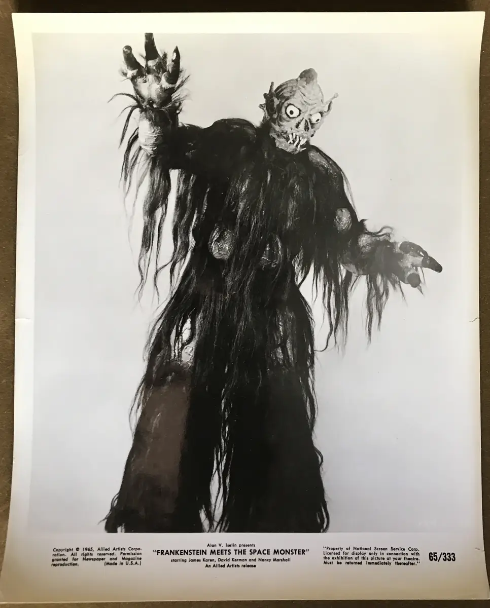 Frankenstein Meets the Space Monster Lot of 3 Stills
