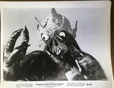 Frankenstein Meets the Space Monster Lot of 3 Stills image 2