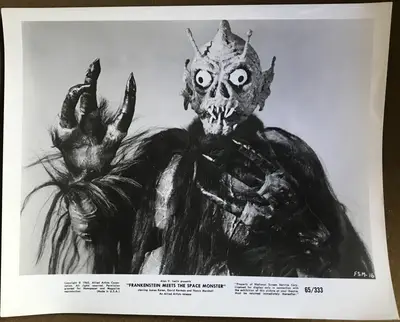 Frankenstein Meets the Space Monster Lot of 3 Stills image 3