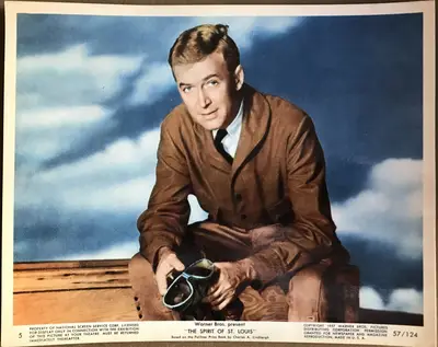 The Spirit of St. Louis Color Still Lot Of 3 Cool James Stewart Close-Up Stills image 1