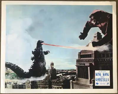 King Kong vs. Godzilla Two Black And White Stills And One British Color Still image 1