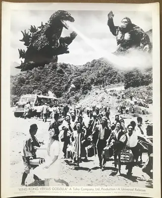 King Kong vs. Godzilla Two Black And White Stills And One British Color Still image 2