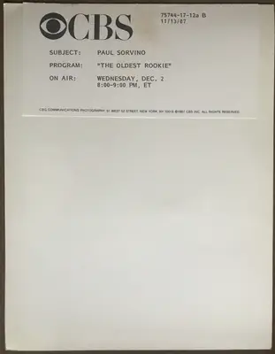 The Oldest Rookie Paul Sorvino Portrait image 2