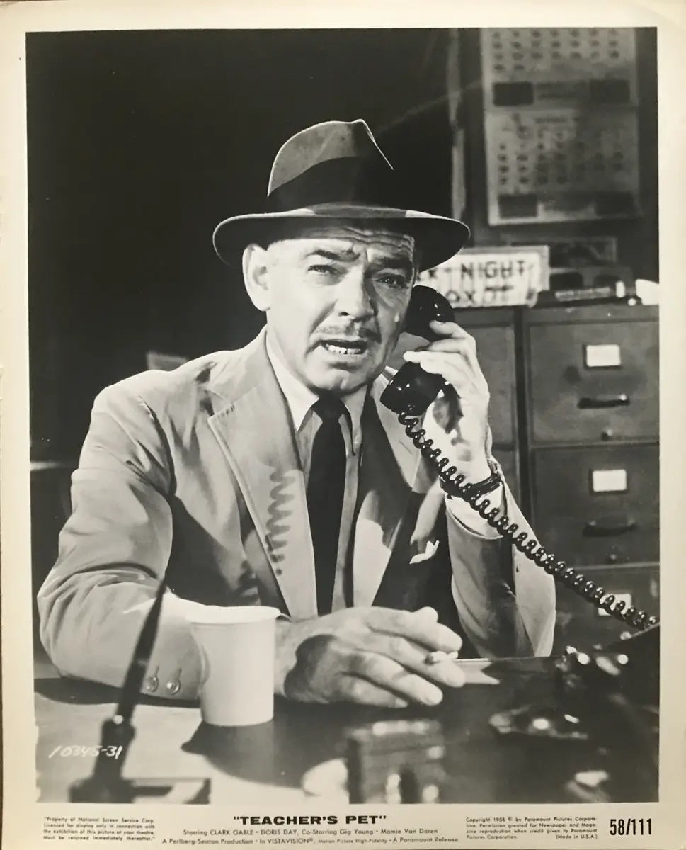 Teacher's Pet Clark Gable Portrait Still