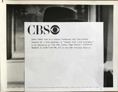Support Your Local Gunfighter James Garner Close-Up from the CBS T.V. Presentation from 1978 image 2