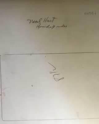 Neal Hart Silent Western Star Circa 1920's Double Weight Still image 2