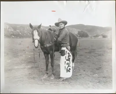 Buffalo Bill Jr Silent Western Star Circa 1920's Double Weight Still image 1