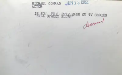 Hill Street Blues Michael Conrad Portrait Still image 2