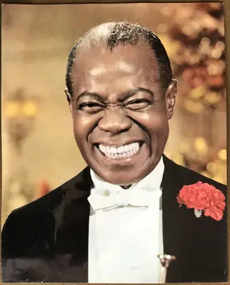 Hello, Dolly! Louis Armstrong Portrait and Armstrong/Barbra Streisand Scene (2 Color Stills) image 1
