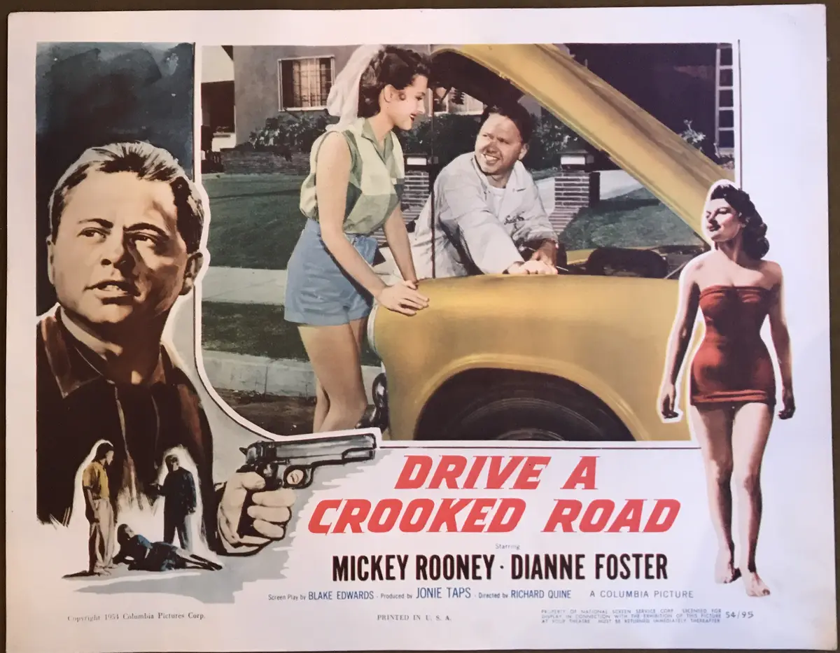 Drive a Crooked Road Lobby Card Set Of 8