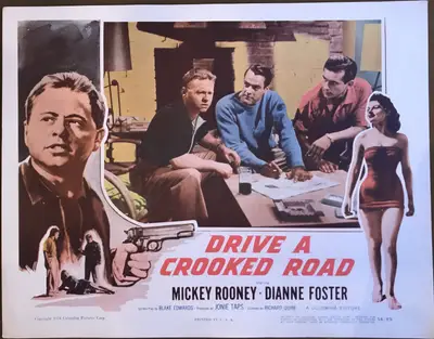 Drive a Crooked Road Lobby Card Set Of 8 image 3