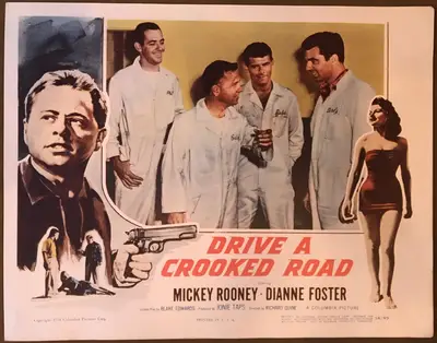 Drive a Crooked Road Lobby Card Set Of 8 image 5