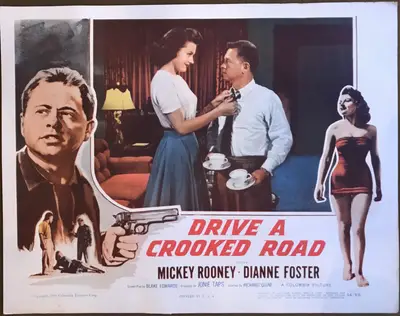 Drive a Crooked Road Lobby Card Set Of 8 image 6