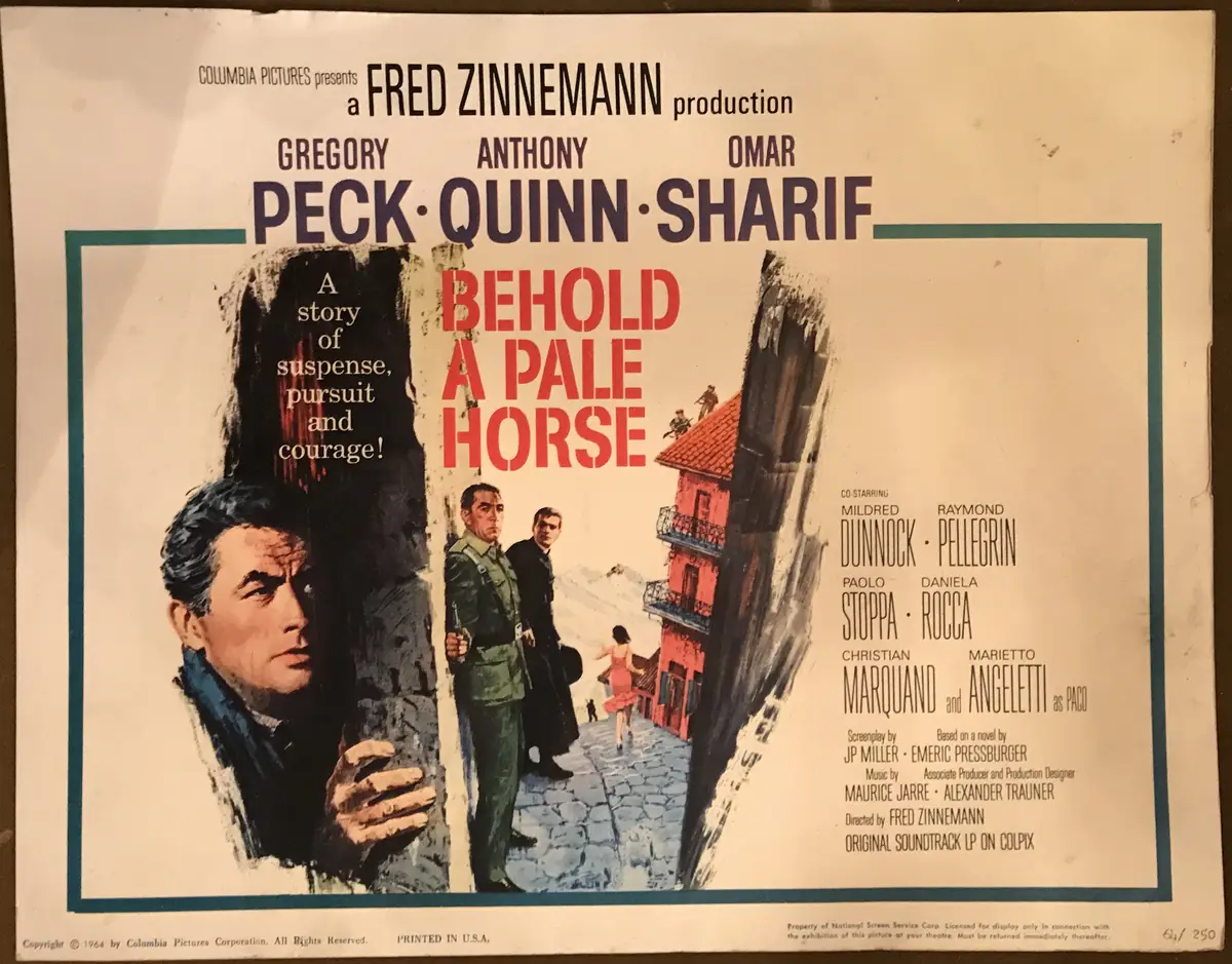 Behold a Pale Horse Lobby Card Set Of 8