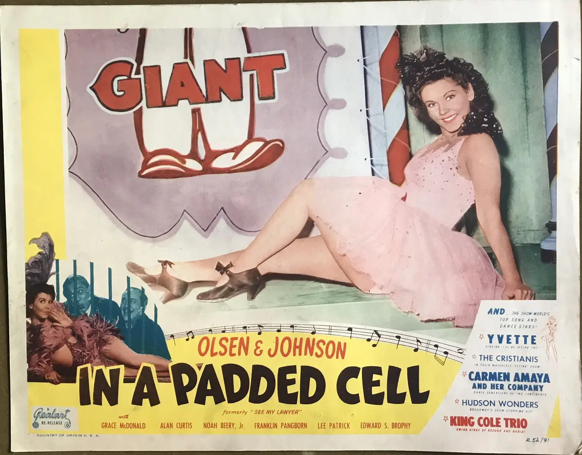 See My Lawyer (Real-Art Re-Release Title In A Padded Cell, 1952) Lobby Cards (3)