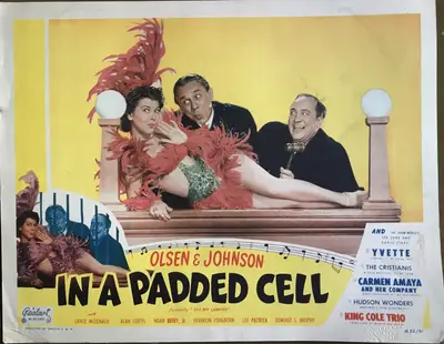 See My Lawyer (Real-Art Re-Release Title In A Padded Cell, 1952)  Lobby Cards (3) image 2