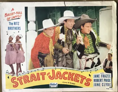 Hi'ya, Chum (Real-Art Re-Release Title Strait Jackets, 1952) Lobby Card Set Of 4 image 1