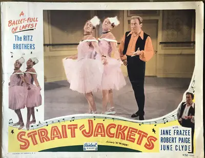 Hi'ya, Chum (Real-Art Re-Release Title Strait Jackets, 1952) Lobby Card Set Of 4 image 2