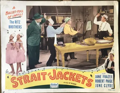 Hi'ya, Chum (Real-Art Re-Release Title Strait Jackets, 1952) Lobby Card Set Of 4 image 3