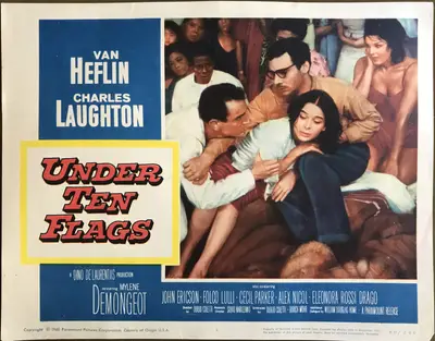 Under Ten Flags Lobby Card Set Of 8 image 5
