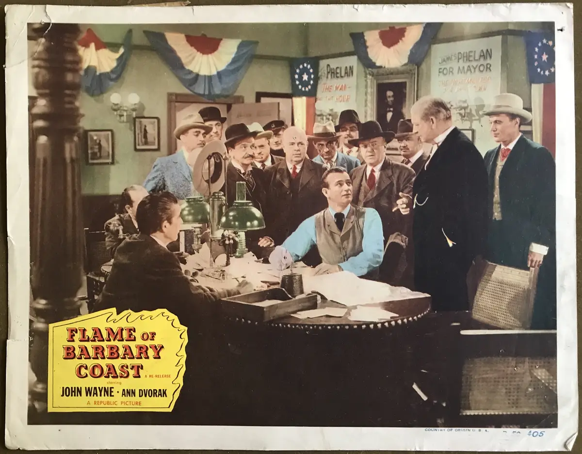 Flame of Barbary Coast Lobby Card