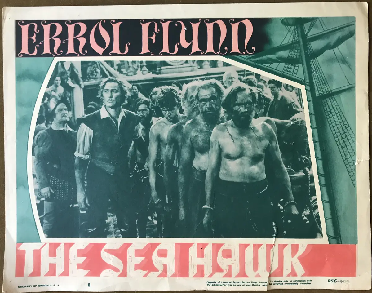 The Sea Hawk 1956 Re-Release Lobby Card