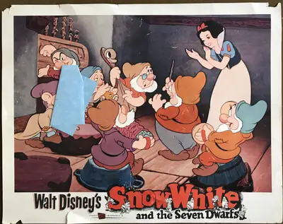 Snow White and the Seven Dwarfs 1958 Re-Release Lobby Cards (2) image 1