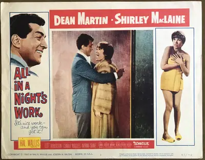 All in a Night's Work Lobby Cards (7) image 1