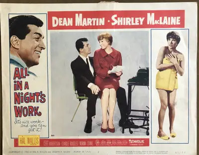 All in a Night's Work Lobby Cards (7) image 2