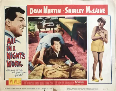 All in a Night's Work Lobby Cards (7) image 3