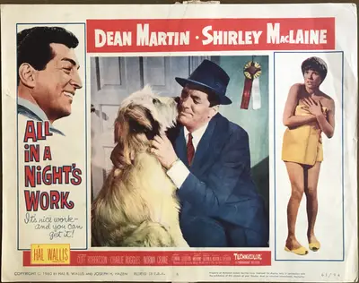 All in a Night's Work Lobby Cards (7) image 4