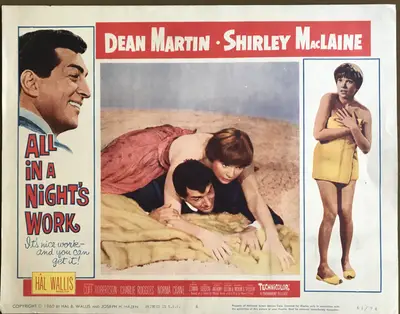 All in a Night's Work Lobby Cards (7) image 5