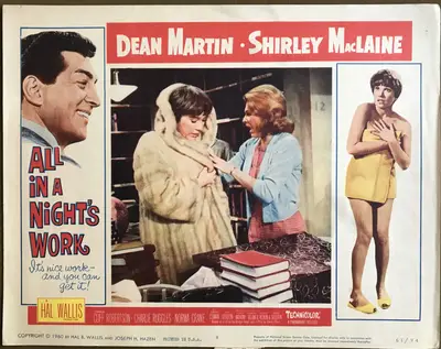All in a Night's Work Lobby Cards (7) image 7