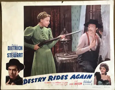 Destry Rides Again 1950 Real-Art Re-Release Lobby Cards (5) image 2