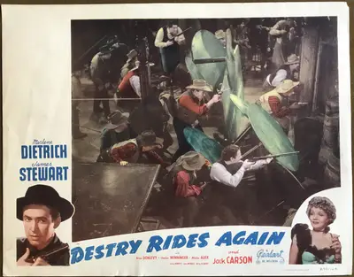 Destry Rides Again 1950 Real-Art Re-Release Lobby Cards (5) image 4