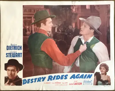 Destry Rides Again 1950 Real-Art Re-Release Lobby Cards (5) image 5