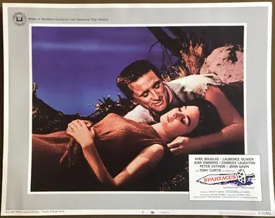 Spartacus 1967 Re-Release Lobby Card Set Of 8 image 1