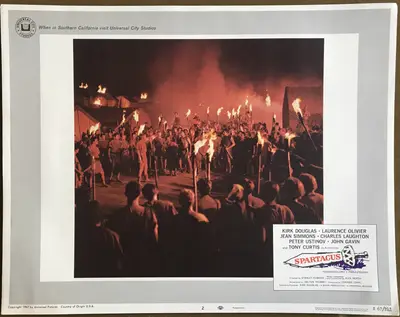 Spartacus 1967 Re-Release Lobby Card Set Of 8 image 3